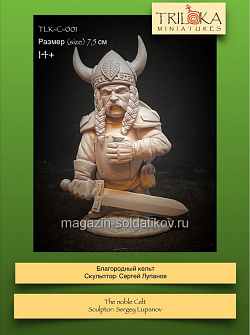 Сборная миниатюра из смолы Благородный кельт 75 мм, TRILOKA MINIATURES (TLK-С-001) (TLK-С-001 )