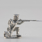 Сборная миниатюра из металла Егерь, стреляющий с колена 28 мм, Аванпост