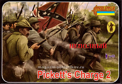 Солдатики из пластика Pickett's Charge 2 Gettisburg (1/72) Strelets
