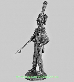 Миниатюра из олова Тамбур-мажор полка легкой пехоты, 1814 г., 54 мм, Россия