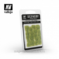 Светло-зеленая трава, сухой пучок Vallejo Scenery, имитация. Высота 12 мм
