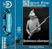 A-025 Revolutionary infantryman, 1:10 Medieval Forge Miniatures