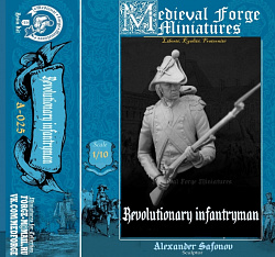 Бюст из смолы Revolutionary infantryman, 1:10 Medieval Forge Miniatures