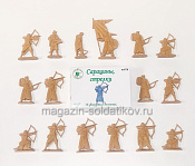 Солдатики из пластика Сарацины, стрелки (16 шт., бежевый) 1:32, Уфимский солдатик - фото