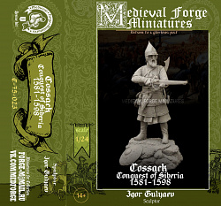 Сборная миниатюра из смолы Cossaсk, Conquest of Siberia 1581-1598, 75 mm (1:24) Medieval Forge Miniatures