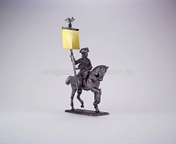 Солдатики из металла Прусский кирасир со штандартом (всадник), Магазин Солдатики (Prince August)
