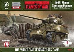 Сборная модель из пластика M4A1 (76mm) Tank Platoon (15мм) Flames of War