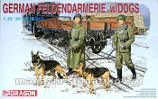 6098 Д Солдаты German Feldgendarmerie w/DOGS (1/35) Dragon