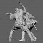 Сборная фигура из смолы Схватка красноармейца с солдатом Вермахта. 1941-42 г., 1:35, SOGA miniatures (SM 3013) (SM 3013)