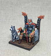 Миниатюра из олова Конунг викингов на троне, 54 мм, Студия Большой полк - фото