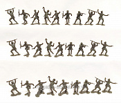 WWII Russian Infantry--27 in 6 Poses, SP--RETIRED, 1/32 Marx - фото