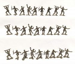 WWII Russian Infantry--27 in 6 Poses, SP--RETIRED, 1/32 Marx (MXR-RUS-N) (MXR-RUS-N)
