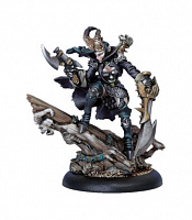 Сборная миниатюра из металла PIP 34043 Cryx Epic Warcaster Skarre, Queen of the Broken Coast BLI Warmachine - фото