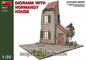 Сборная модель из пластика Диорама с нормандским домом MiniArt (1/35) - фото