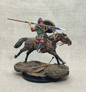 Миниатюра из смолы Конный англо-саксонский воин, 1066 г., 54 мм, Студия Большой полк - фото