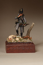 Сборная фигура из смолы SM 5420 Рядовой егерьского батальона. Австрия. 1809-1814 годы, 54 мм, SOGA miniatures - фото