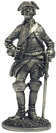 Миниатюра из металла 028. Рядовой кирасирского полка, 1732-1742 гг. EK Castings