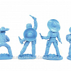 Солдатики из пластика LOD020 1/2 набора Бандиты Стива Вестена, 8 фигур, цвет голубой, 1:32, LOD Enterprises