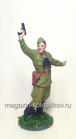 Комбат, капитан пехоты Красной Армии, 1941-43гг. СССР, 54мм (QF0112) (QF0112)