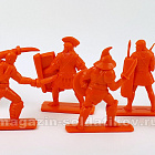 Солдатики из пластика Последняя битва, набор из 10 фигур (оранжевый) 1:32, ИТАЛМАС