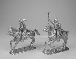 Сборные фигуры из металла Польская кавалерия XVII века, набор №2 (2 фигуры) 28 мм, Figures from Leon