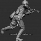 Сборная фигура из смолы Красноармеец в атаке 1941-42 гг, 1:35, SOGA miniatures (SM 3020) (SM 3020)