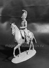 Сборная миниатюра из смолы Штаб-офицер Псовского кирасирского полка в трофейной кирасе, 54 мм, Chronos miniatures - фото