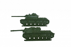 Солдатики из пластика Танки ИС-1 и ИСУ-152 Хаки, Воины и битвы (CN094-1) (CN094-1)