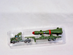 Трейлер Ракетный тягач с ракетой, металлический, 21 см, Технопарк
