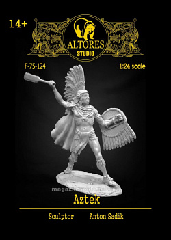 Сборная миниатюра из смолы Ацтек, 75 мм, Altores studio