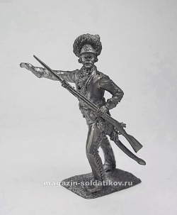 Миниатюра из олова 5256 СП Обер-офицер мушкетерского полка, 1780-1790 гг, 54 мм, Солдатики Публия