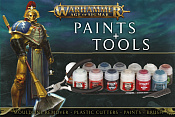Сборные фигуры из пластика Набор инструментов и красок «Эра Сигмара (AOS PAINTS+TOOLS)» - фото
