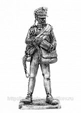 Миниатюра из олова 676 РТ Артиллерист с ядром, 54 мм, Ратник - фото