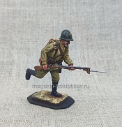 Миниатюра из олова Русский пехотинец в каске Адриана 1916-17 гг., 54 мм, Студия Большой полк - фото