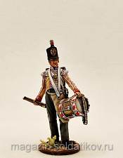 Миниатюра из олова Барабанщик 27 пехотного полка. Великобритания, 1809-15 гг, Студия Большой полк - фото