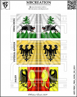 Знамена, 28 мм, Средневековье, Германия, XV век (MBC_MID_GER_28_001) (MBC_MID_GER_28_001)