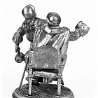 Миниатюра из олова РТ Рыцарь с Куртизанкой, 54 мм, Ратник