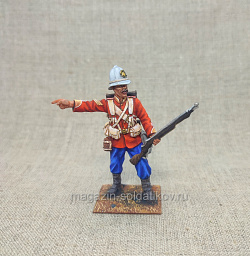 Миниатюра из олова Английский сержант. Англо-зулусская война 1879, Франция, 54 мм, Студия Большой полк