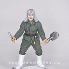 Миниатюра в росписи Боец Красной Армии, 1941-43 гг. СССР, 1:32, Сибирский партизан (СП092) (СП092)