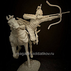 Сборная миниатюра из смолы Конный монгольский лучник, 75 мм, TRILOKA MINIATURES (TLK-75-044) (TLK-75-044)