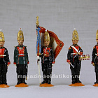 Солдатики из металла окрашенные Лейб-Гвардии Павловский полк 1914, набор 5 шт, 1:32, Гвардейскiй поход