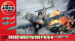Сборная модель из пластика А Самолет Focke Wulf 190A8/F8 (1/72) Airfix (2066) (2066)