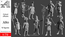 Сборные фигуры из смолы Офицеры когорты, 1:72, Alex miniatures