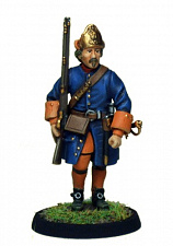Сборная миниатюра из металла Гренадер. Гвардия. Голландия. 1701 г (40 мм) Драбант - фото