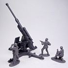 Солдатики из пластика German 88mm w/4 figures in 4 poses, 1:32 ClassicToySoldiers