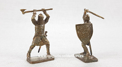 Солдатики из металла Русичи (2 шт,) 40 мм, Бронзовая коллекция