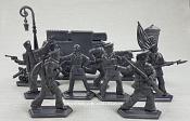 Солдатики из пластика Матросы, 54 мм ( 9+3 шт, цвет-черный, в кор), Воины и битвы - фото