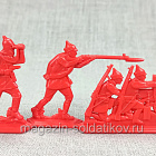 Солдатики из пластика Красная армия. Пехота в обороне (8 шт, красный, пластик) 54 мм, Воины и битвы