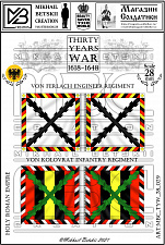 MBC_TYW_28_029 Знамена, 28 мм, Тридцатилетняя война (1618-1648), Империя, Пехота