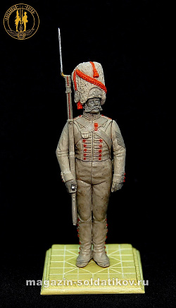 Сборная миниатюра из металла Унтер-офицер Роты Дворцовых гренадер 1848 г., 1:30, Оловянный парад